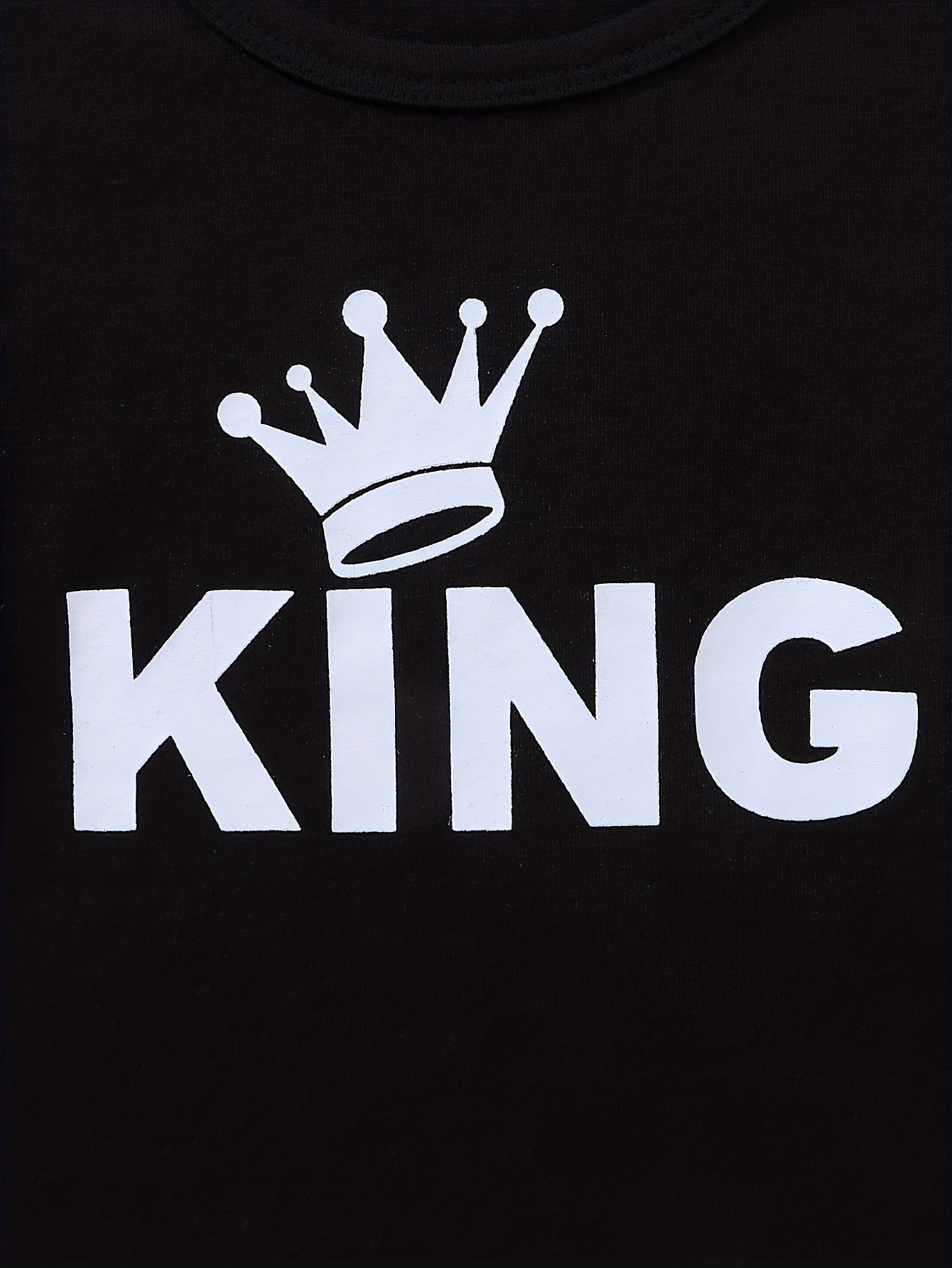 2pcs Baby Boys KING Crown T shirt & Shorts Set Clothes