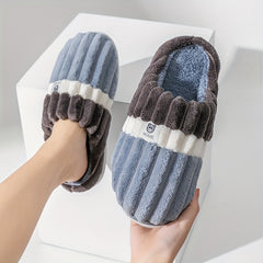 Men's Plush Lining Slip-On House Shoes Anti-Skid Indoor Shoes