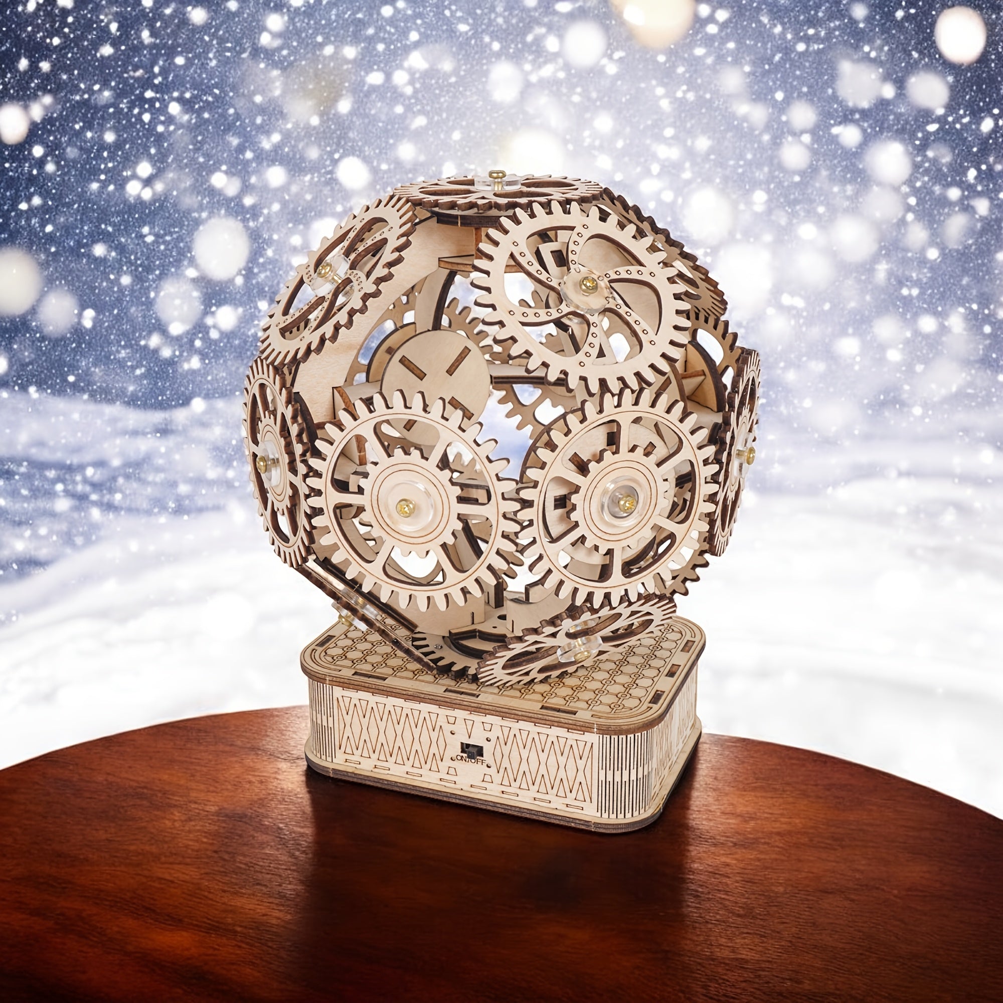 Wooden Gear Ball Puzzle - Engaging Brain Teaser