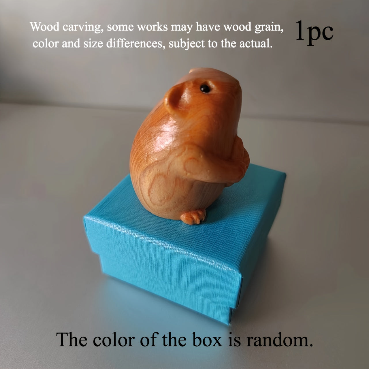 Wooden Carved Mouse Melon Ornament Birthday Holiday Gift