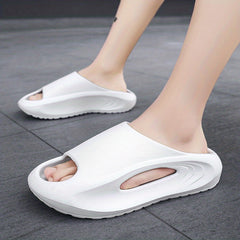 Men's Platform Slides Non Slip Slippers Open Toe Shoes Indoor Outdoor Beach