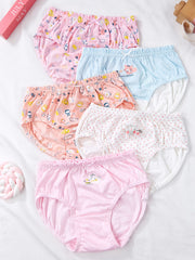 Girls Mini Cartoon Animal Graphic Shortie Brief Soft Cotton Underwear