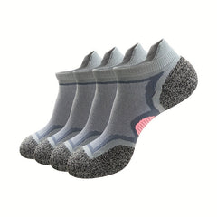 4 Pairs Unisex Athletic Ankle Socks Cushioned Low Cut Breathable