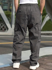Men's Loose Fit Joggers Waist Drawstring Casual Cargo Pants