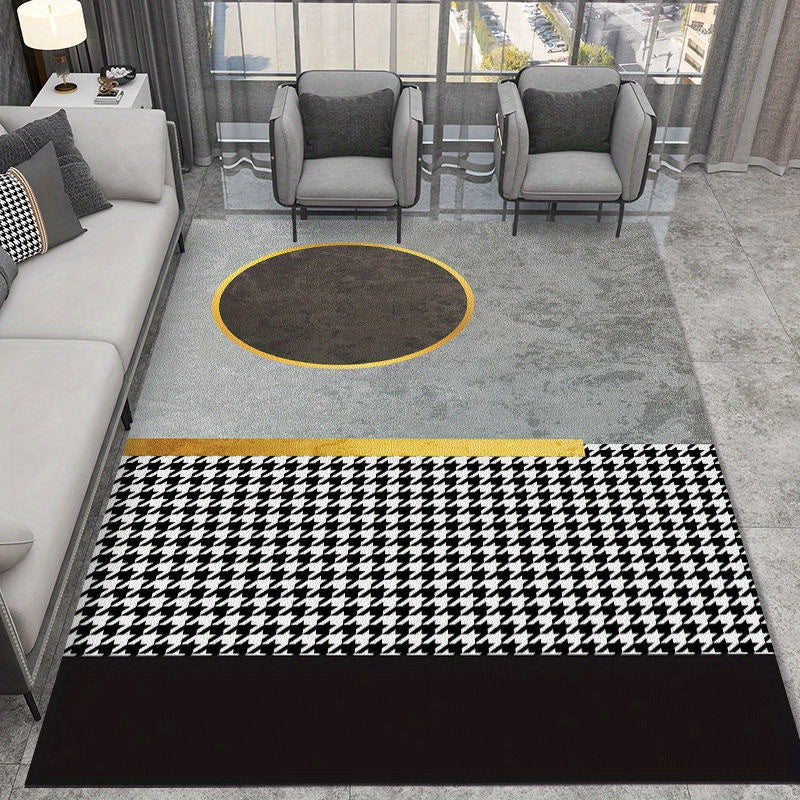 Abstract Modern Area Rugs Soft Light Dirty Resistant Geometric Pattern Mat