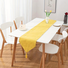 Polyester Table Runner Burlap Solid Table Runner Room Decor