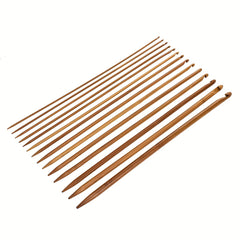 14pcs Carbonized Sweater Needles Wooden Crochet Set for Sewing & Weaving