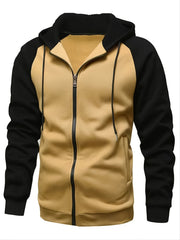 Men's Hooded Cardigan Fleece Top Coat