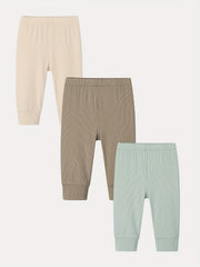 3pcs Toddler Baby Comfy Stretchy Cropped Pants