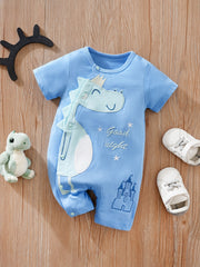 Baby Boys Dinosaur Romper Jumpsuit Casual Short Sleeve Clothes