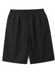 Men's Breathable Solid Shorts With Side Pockets
