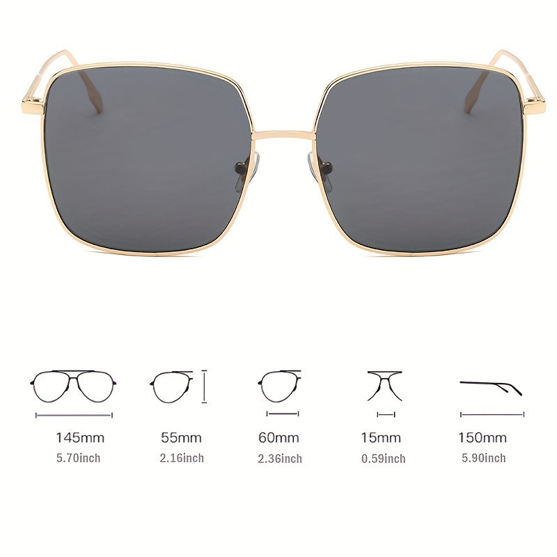 Metal Frame Sunglasses Mirror Lens Glasses UV400