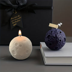 2PCS Resin Planet Candle Molds 3D Earth Craft Art Silicone Soap Making Mold