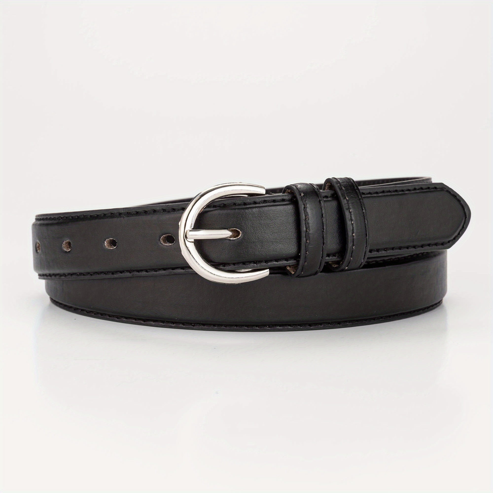 Casual PU Leather Belt with 3.05cm Light Board Pin Buckle
