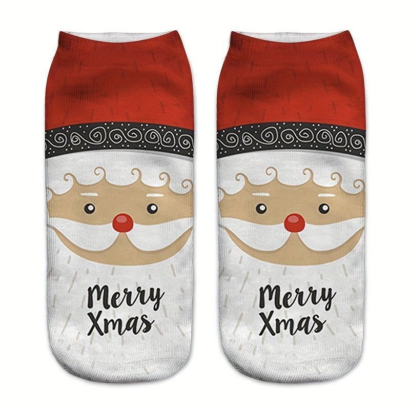 5 Pairs Cartoon Print Socks Women's Stockings & Hosiery