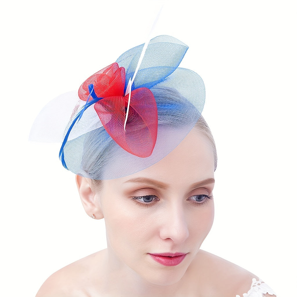 Mesh Faux Feather Ladies Party Headwear