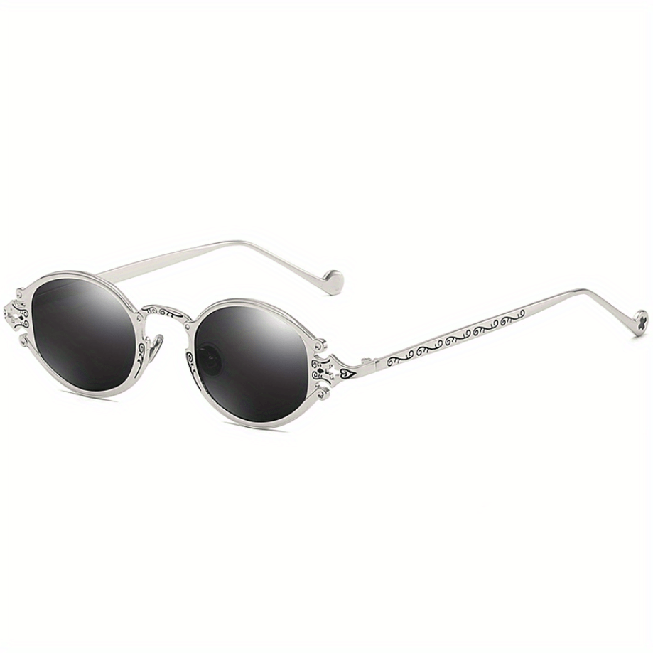 Vintage Metal Steam Punk Sunglasses Unisex Round Frame Polarized Sunglasses