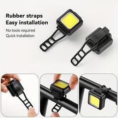 Mini Bike Headlight Taillight Set Strong Light Front Rear Lights Night Cycling
