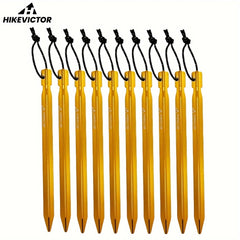 10pcs Aluminum Tent Pegs Wind Rope Camping Accessories