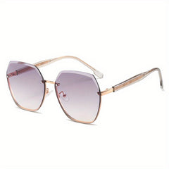 Men's Vintage Rimless Polarized Sunglasses UV Protection