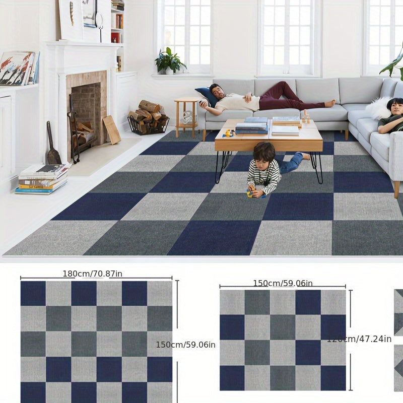 Anti-slip Square Carpet Sticker 30pcs Self-adhesive Floor Tile Stain Resistant