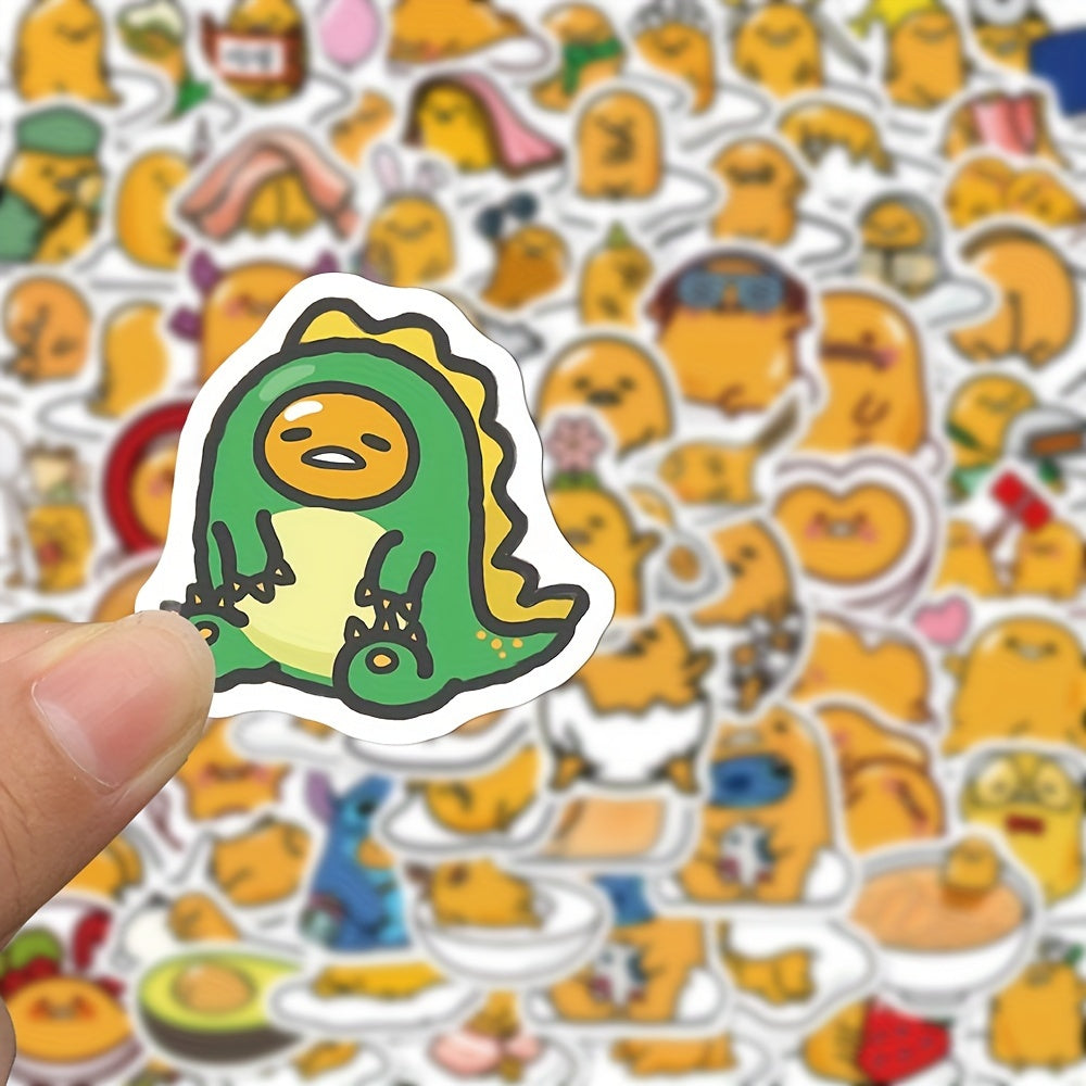 100pcs Lazy Eggs Cartoon Stickers for DIY Mobile Phone Case Pad Water Cup