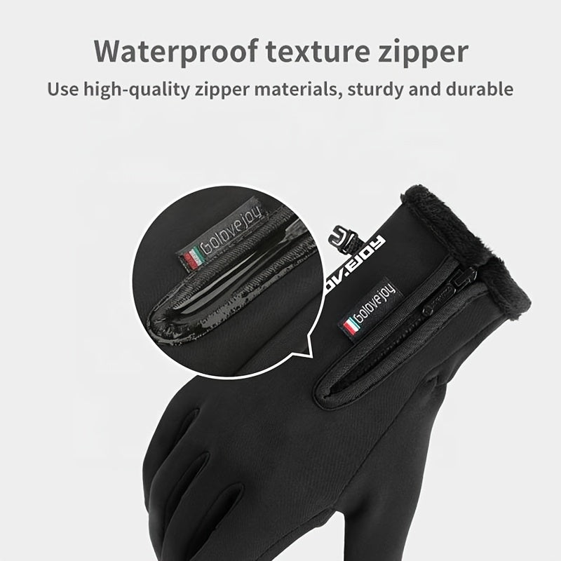 Warm Winter Gloves for Men and Women - Windproof Touchscreen Cycling