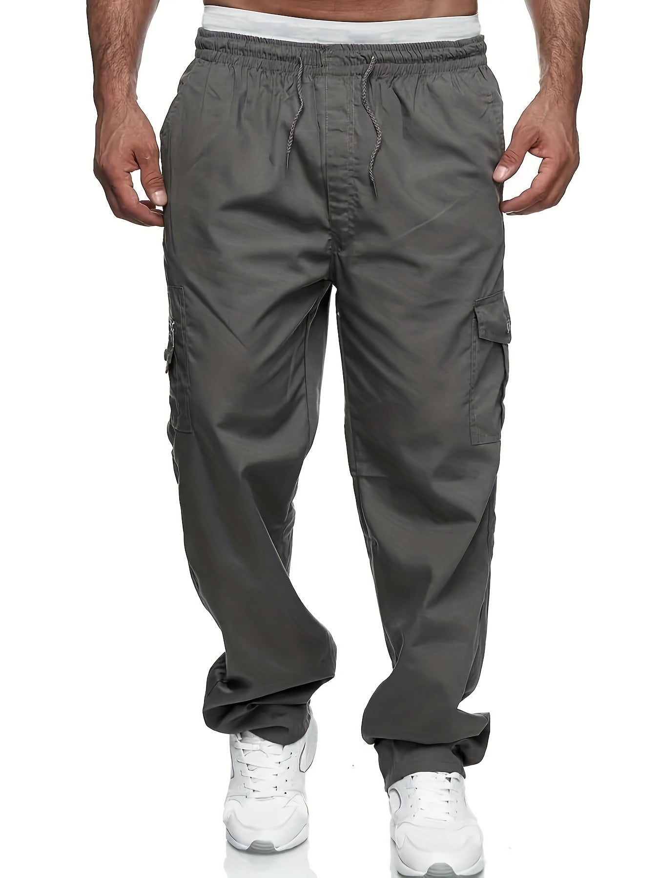 Men's Cargo Pants Relaxed Fit Overalls with Pockets