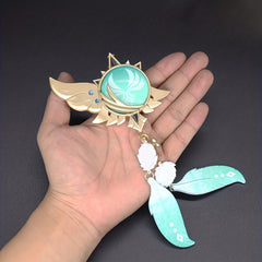 Anime Vision Keychain Green Metal Luminous Key Ring Backpack Pendant
