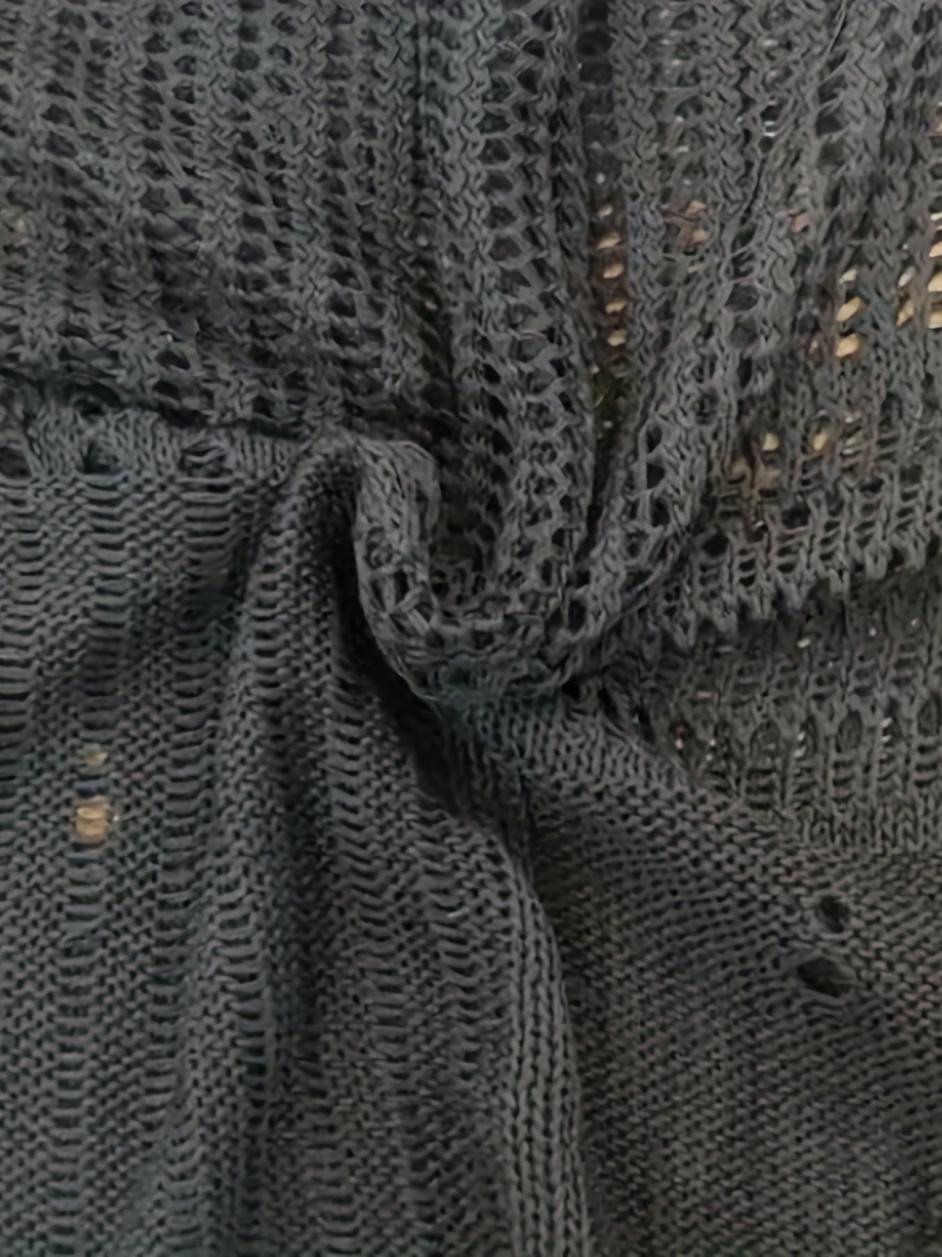 Hollow Out Knit Pullover Y2K Sweater Top