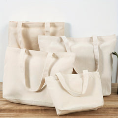 Thickened Canvas Portable Shopping Bag Blank DIY