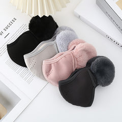 Winter Cycling Face Mask Unisex 3D Ear Protection Cover Knit Polyester