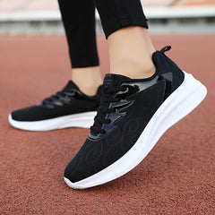 Women's Lace-Up Lightweight Running Shoes Breathable Tennis Athletic Sneakers
