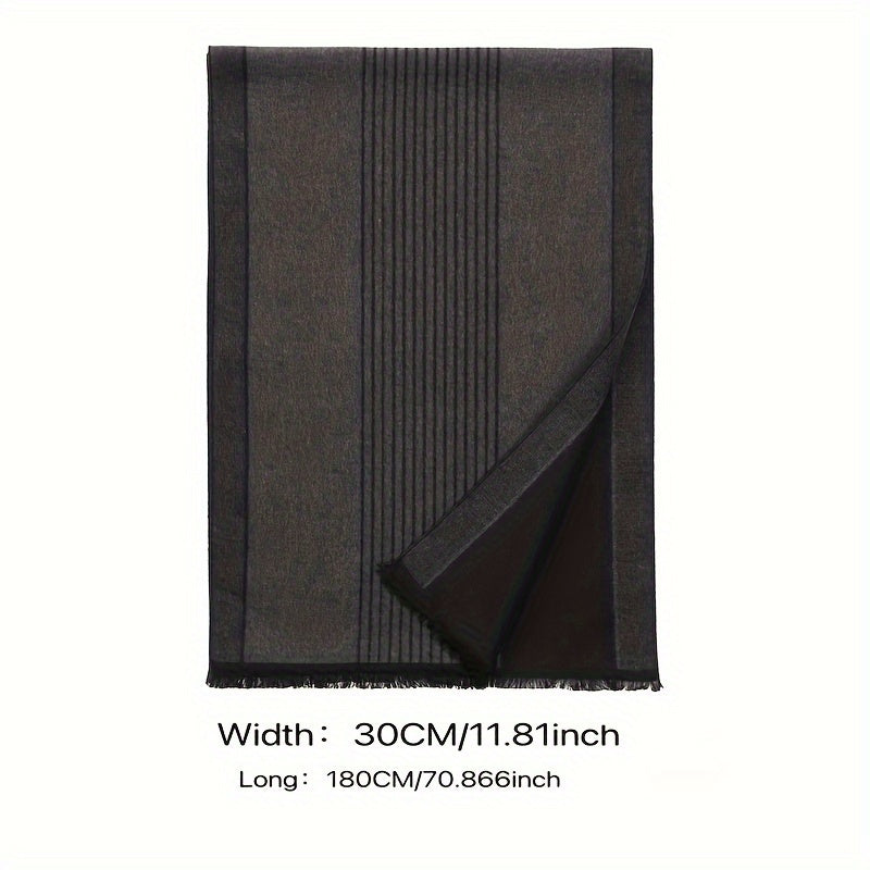 Men's Winter Striped Scarf Soft Formal