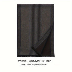 Men's Winter Striped Scarf Soft Formal