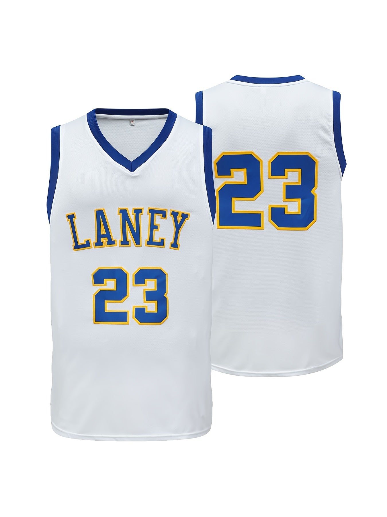 Men's 23 Embroidered Basketball Jersey V Neck Sleeveless Uniform
