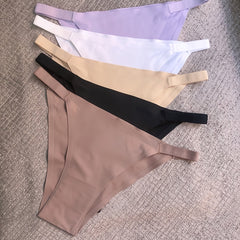 5 Pack Low Waist Panties Seamless Thongs