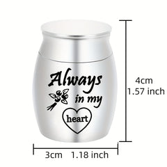 Stainless Steel Pet Urn Dog Ashes Container Ashes Holder Memorial Cremation Urns