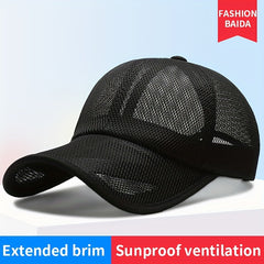 Men's Sunshade Mesh Baseball Cap Breathable Outdoor Fishing Hat