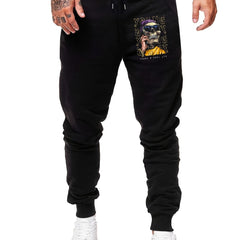 Skull Comfy Drawstring Joggers Men's Casual Loose Fit Pants
