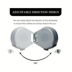 1pc Retractable Clothesline Portable Heavy Duty Washing Line PVC