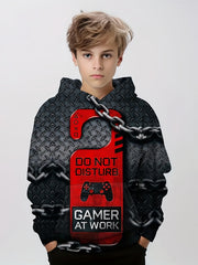 Gamepad & Chain 3D Print Boys Hoodie
