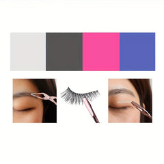 2pcs Stainless Steel Curved Eyebrow Tweezer Scissors Face Hair Removal Tool