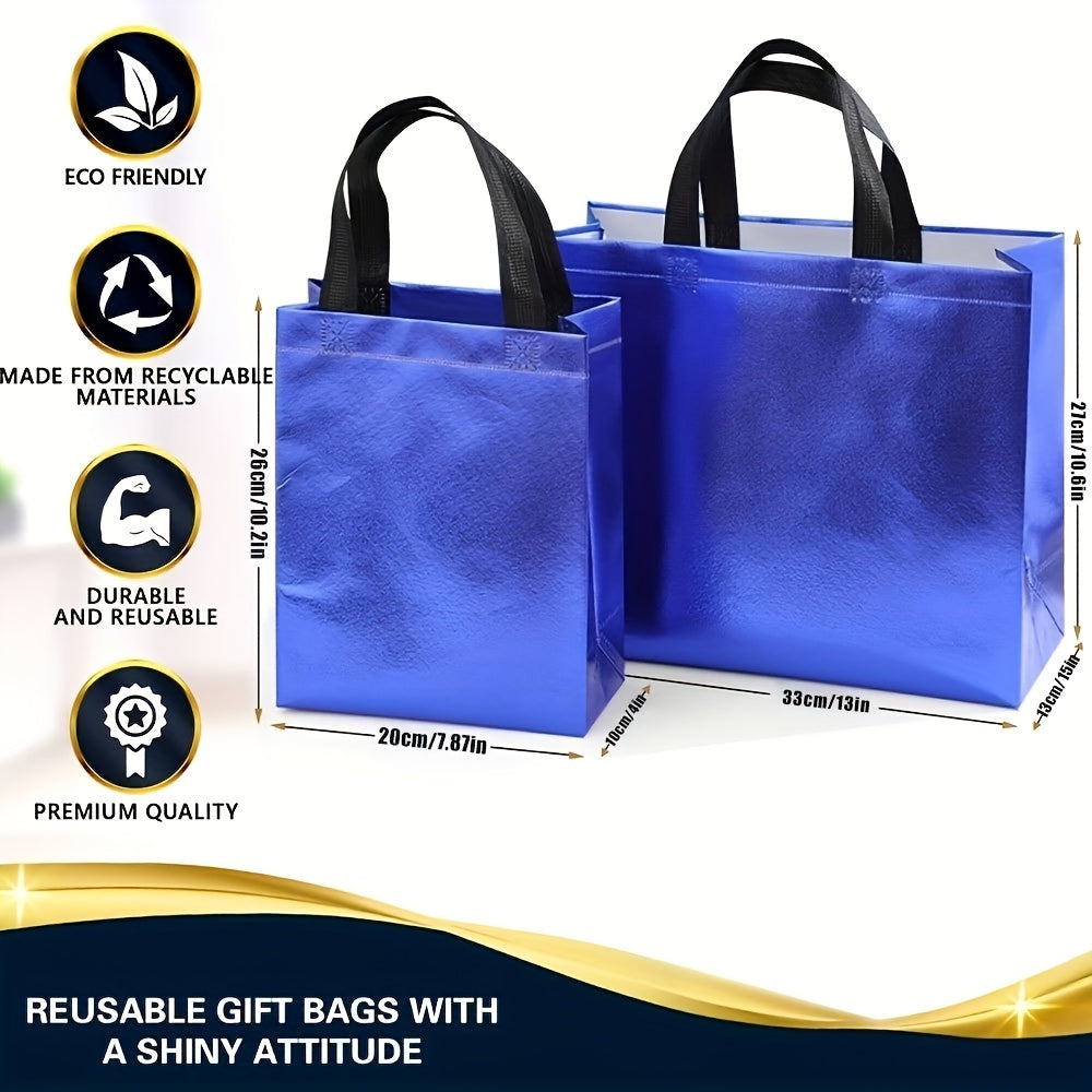 2pcs Medium to Large Reusable Gift Bags with Smooth Surface