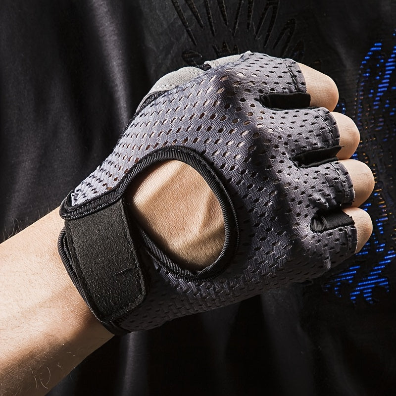 Non Slip Fishing Gloves Breathable Half Finger Gloves For Cycling Gym