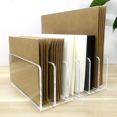 Acrylic Desktop File Organizer 5 Grid Office Home School Desk Organization