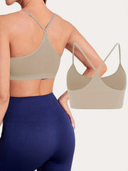 Women's Padded Sports Bra Y Back Workout Racerback Bra Light Support Yoga Bra