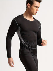 Men's Stylish Compression Shirt High Stretch Top For Outdoor Fitness