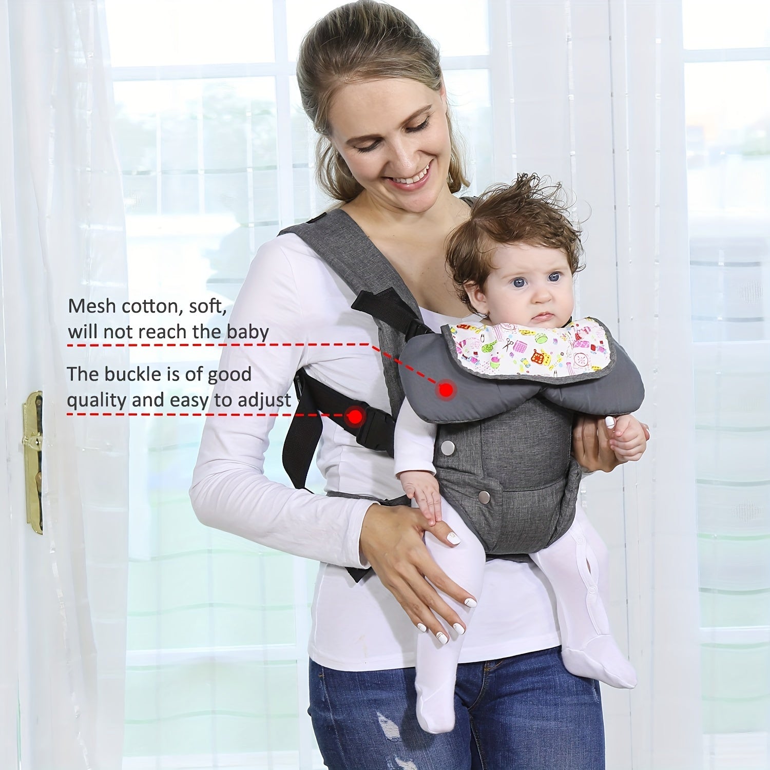 Baby Soft Carrier For Newborn Infant Sling Carrier Wrap Ergonomic 4 In 1