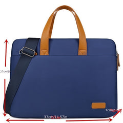 35 Laptop Bag Strong Protective Waterproof Shockproof PU Leather U Handle